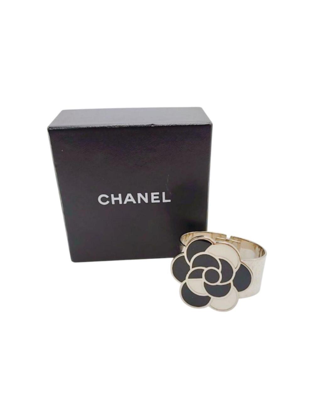 Chanel Camellia Bracelet Metal Black #222125C10B